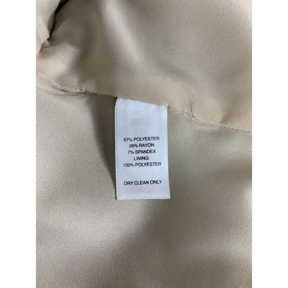 WHBM Khaki Pinstripe Hourglass Blazer Size 0 - Picture 6 of 8